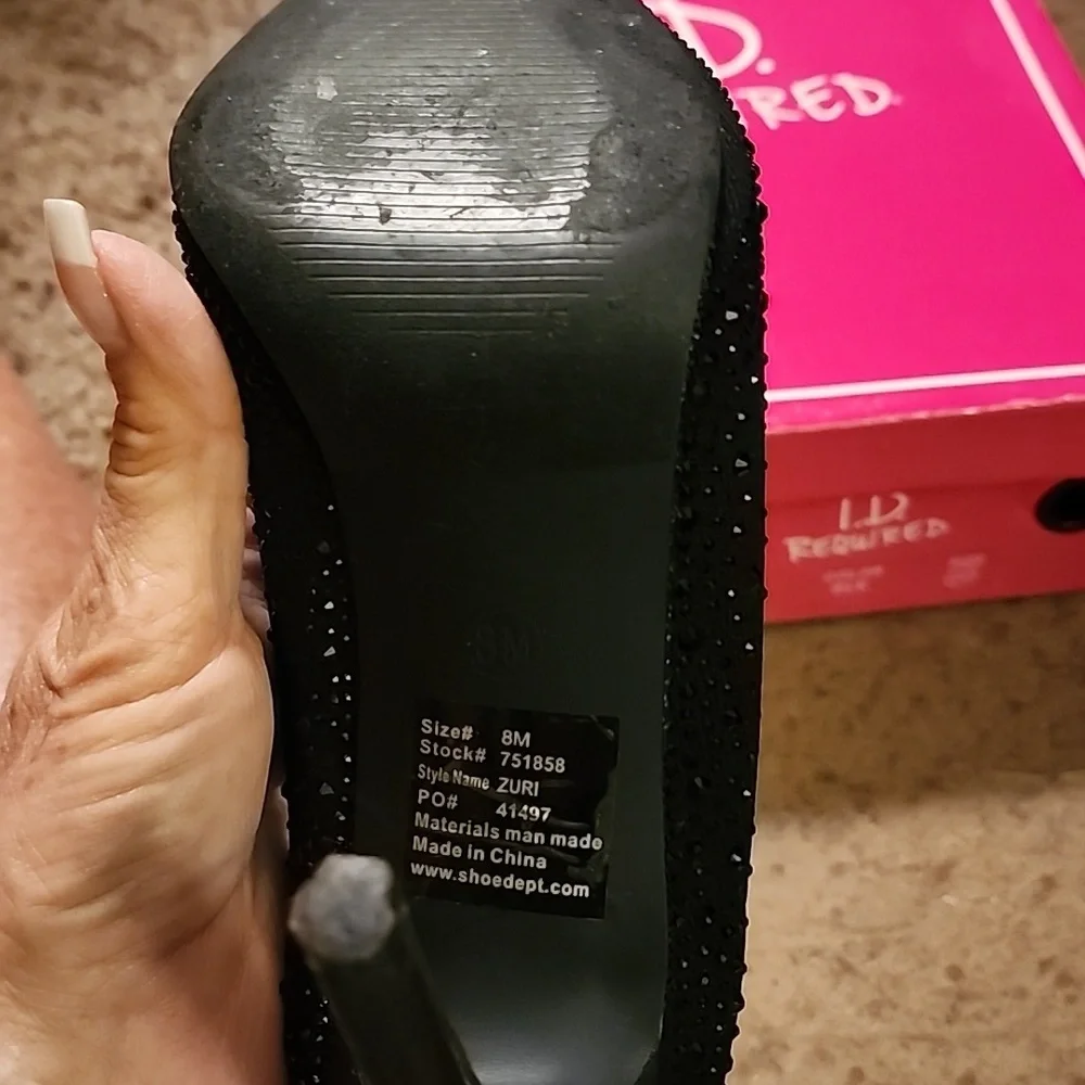 ID Required Black Sparkle Boots - Picture 6 of 9